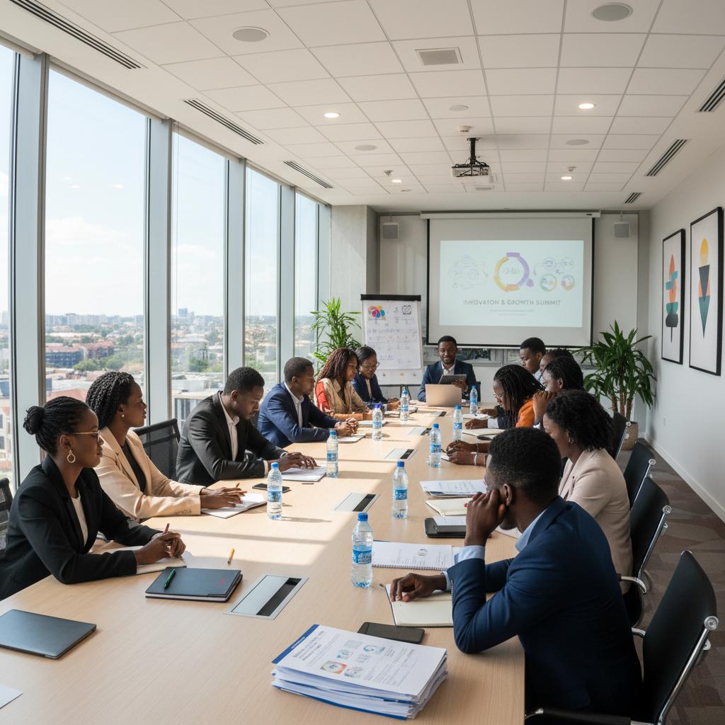 Business delegates in a meeting
